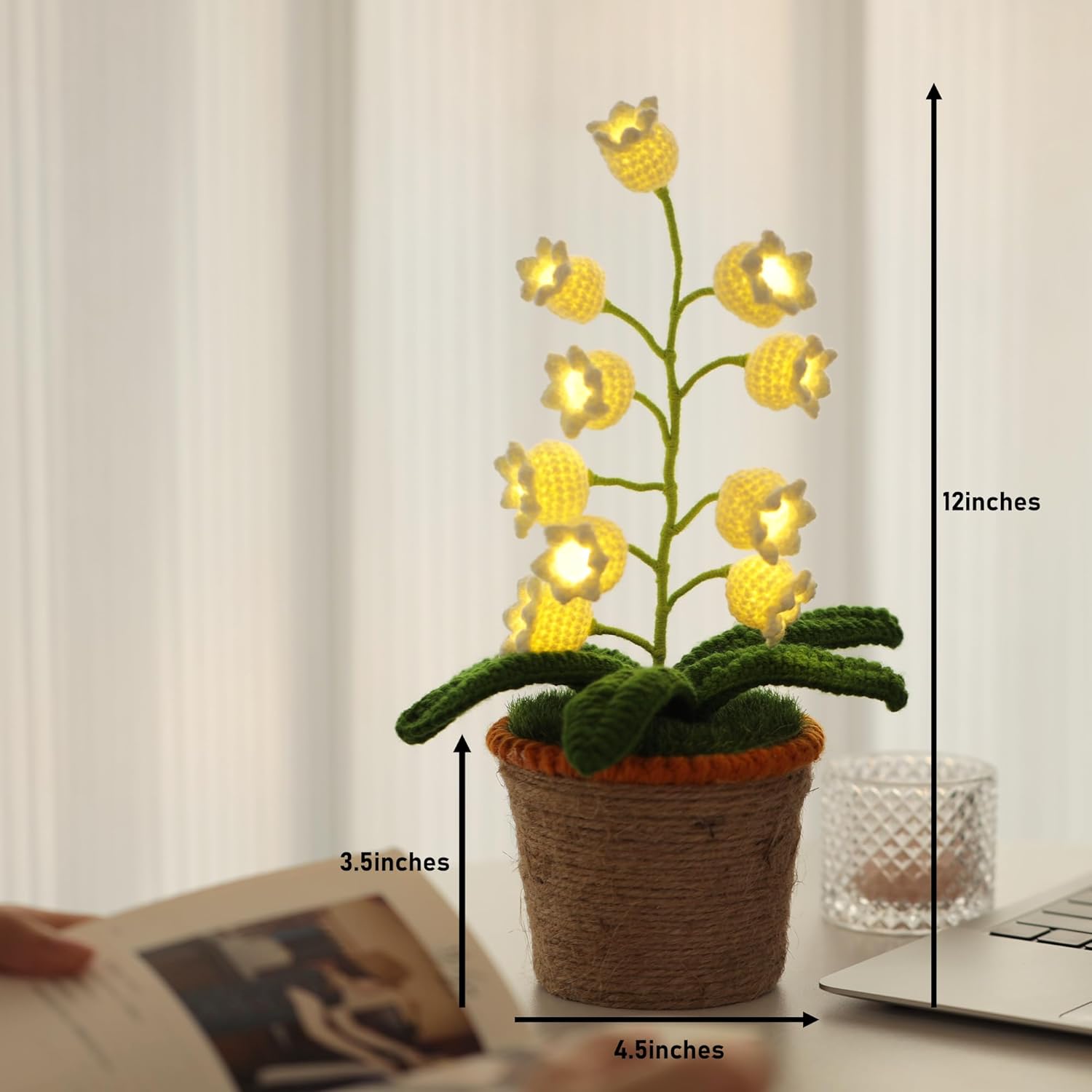 Glowing Crochet Lily Flowers with Night Lights