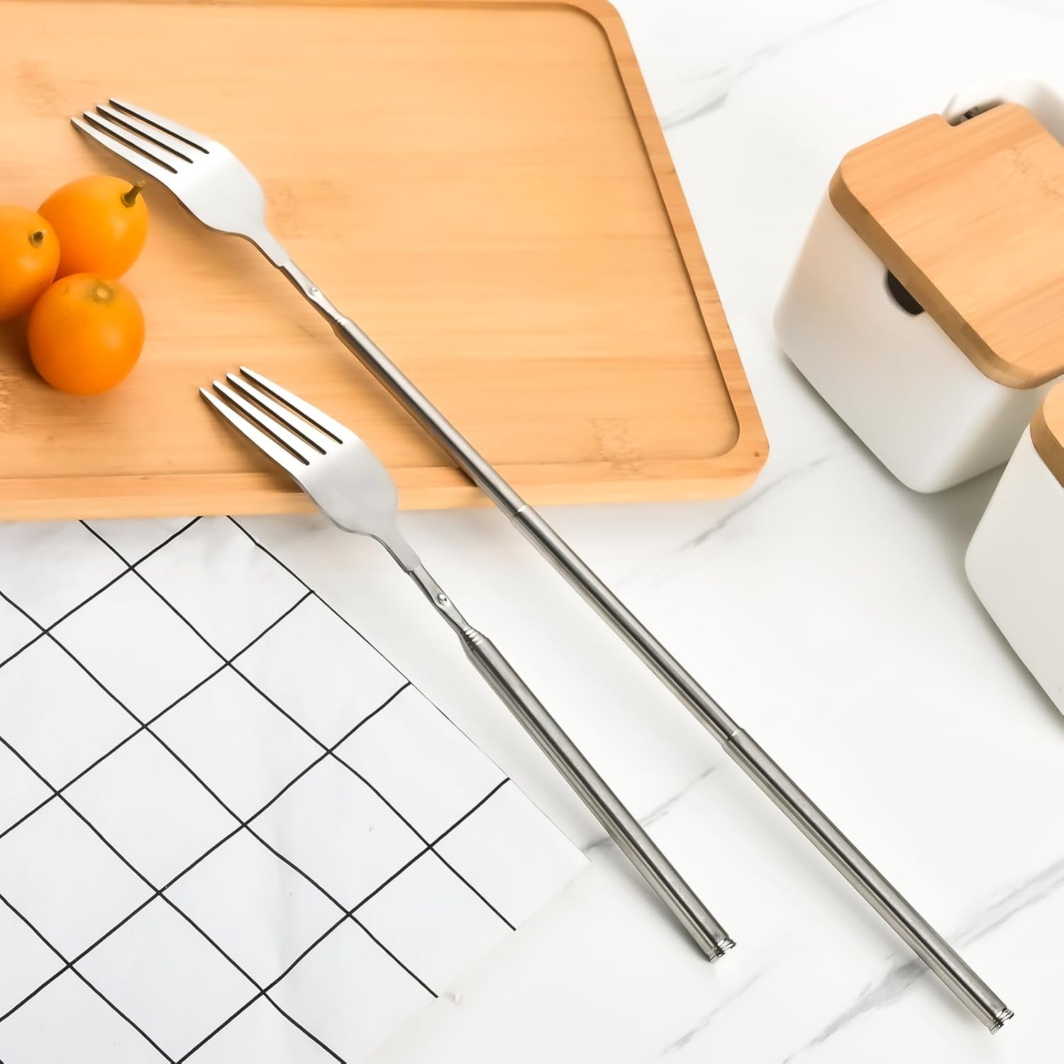 Extendable Telescopic Fork for Jokes