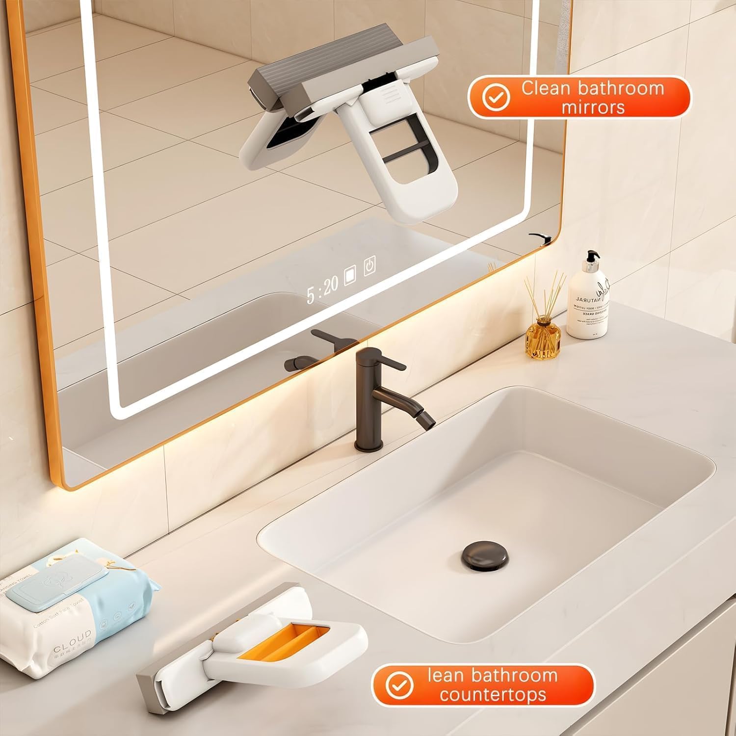 Mini Foldable Desktop Sponge Mop