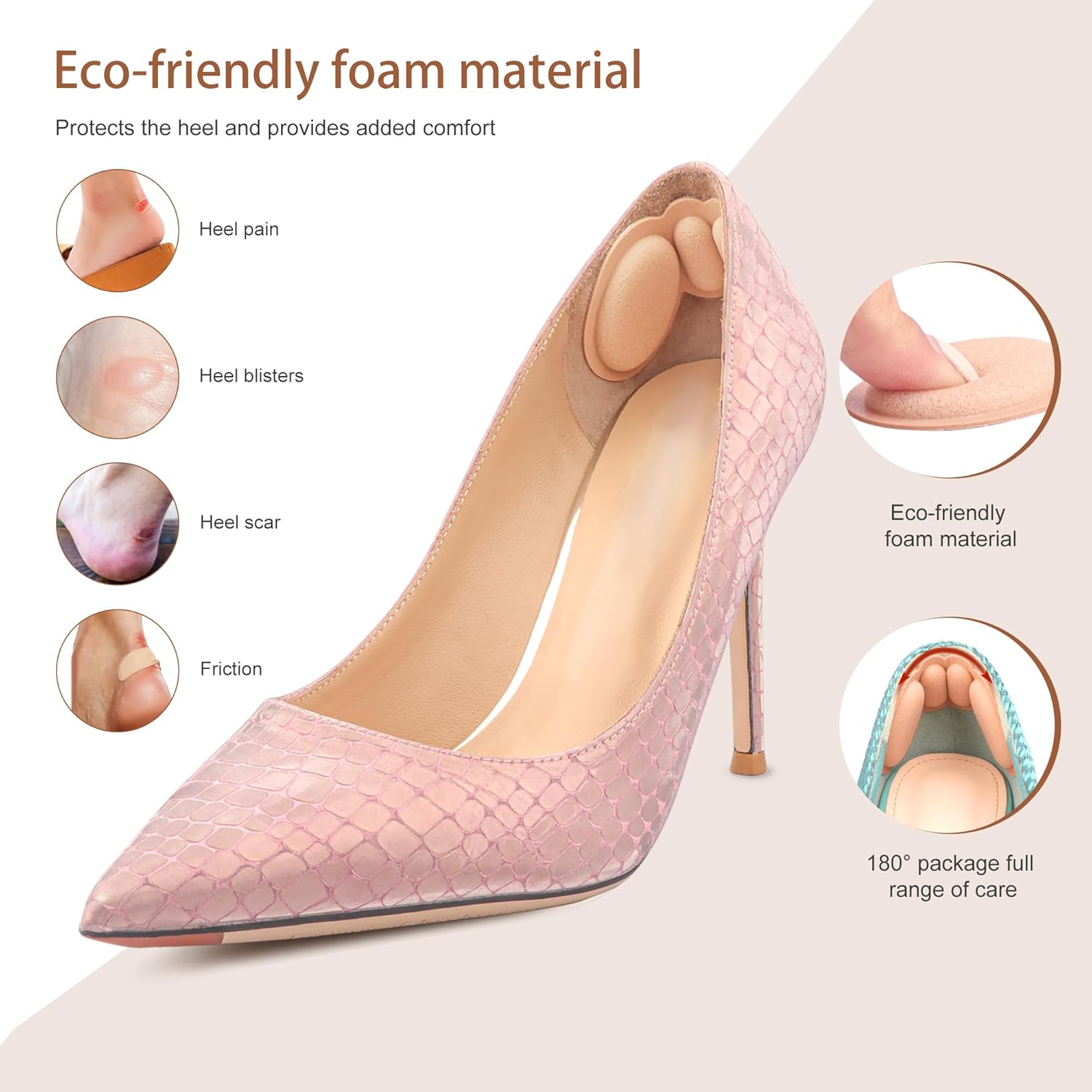 Foam Heel Pads for Shoes (pack of 8)