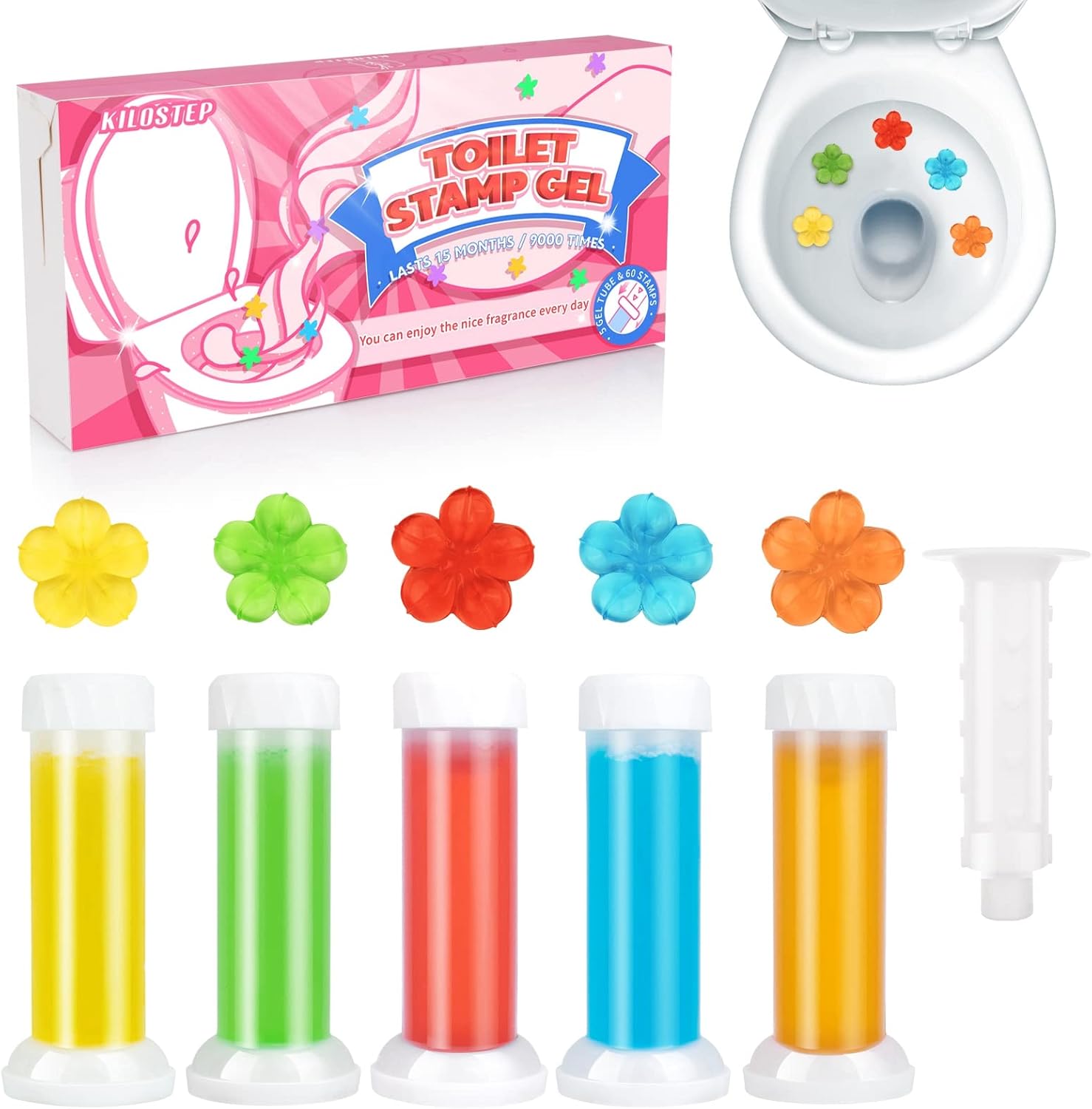 Flower Toilet Gel Stamp set