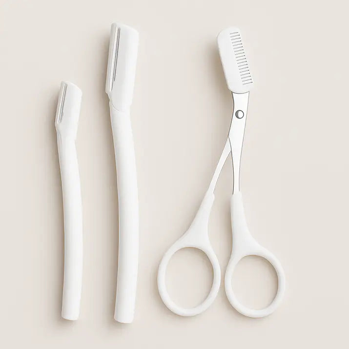 Stainless Steel Eyebrow Scissors with Comb