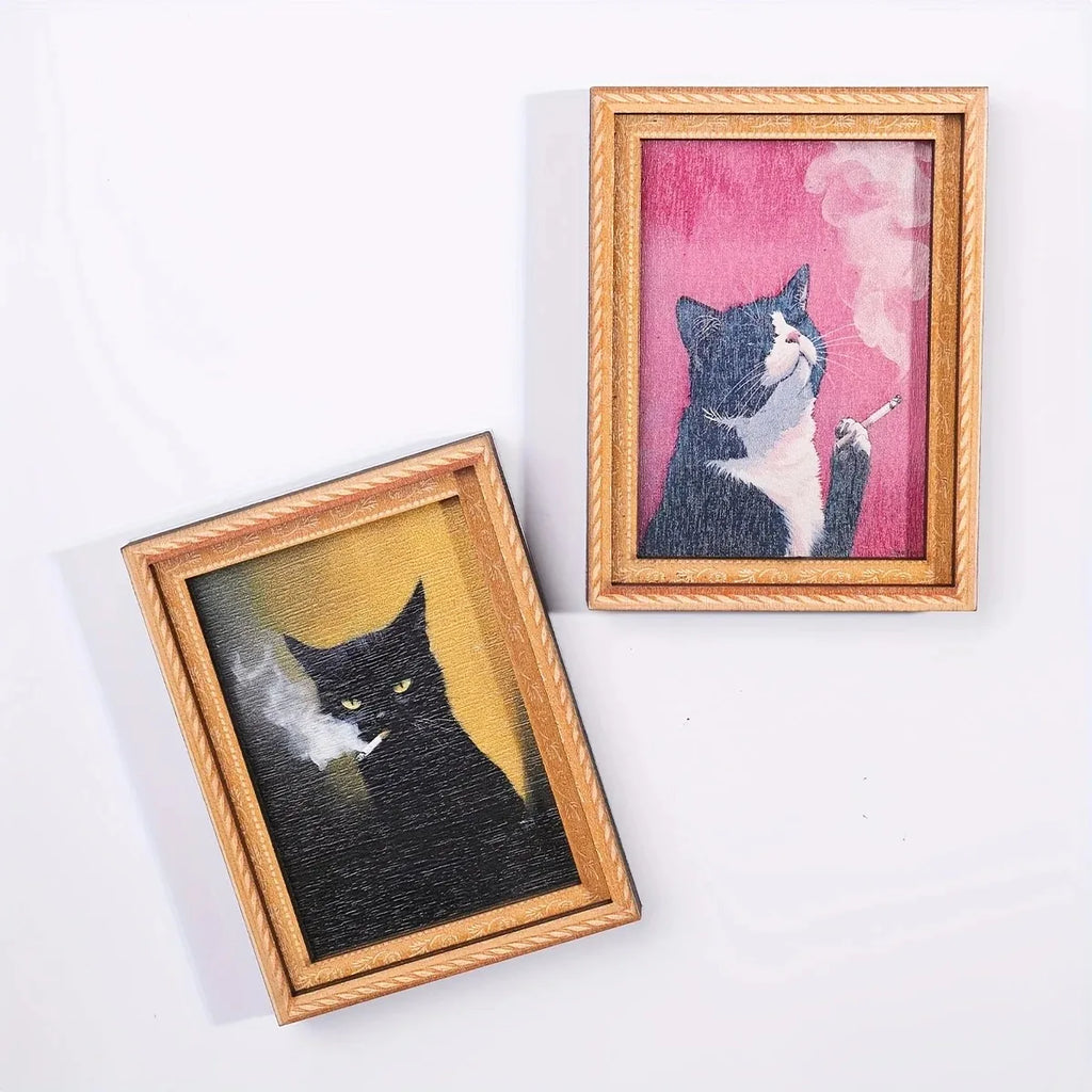 Cute cat refrigerator magnet