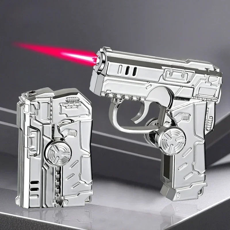 Folding Fingertip Jet Flame Gyro Lighter
