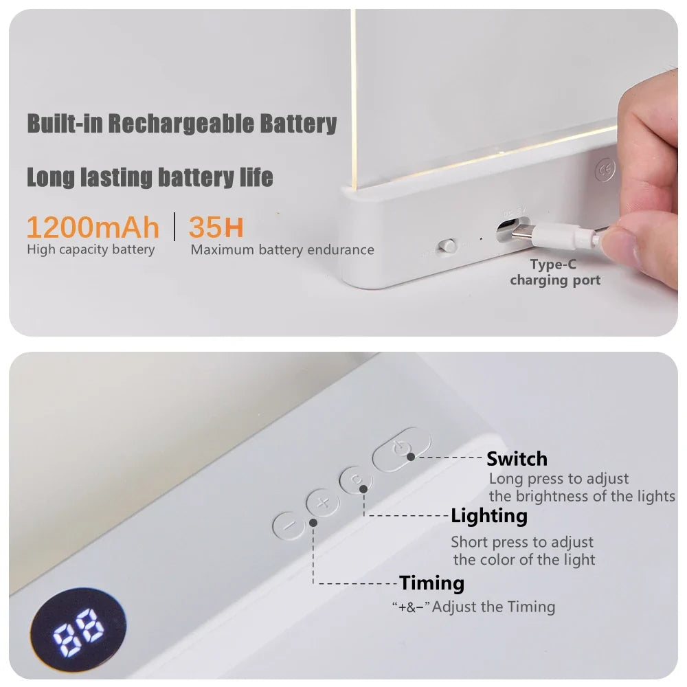 LED Flat Panel Eye Protection Reading Light
