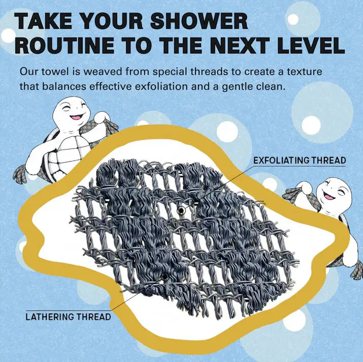 Long Exfoliating Shower Towel